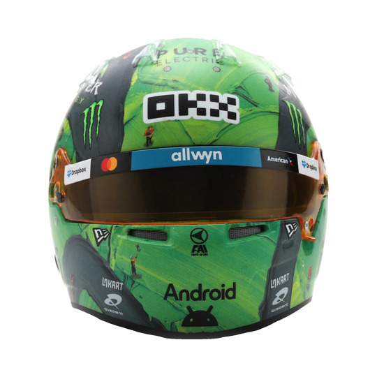 Casque miniature McLaren F1 Lando Norris Las Vegas GP 1:5