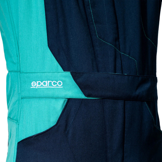Combinaison Sparco Sprint Advanced Asymetrical bleu marine/verte (FIA)