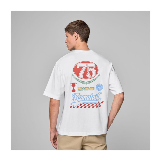 2025 Formula 1 Puma Men's Legacy Graphic White T-shirt