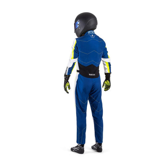 Sparco Kerb Karting Suit Blue/Yellow (FIA)