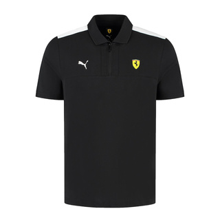 2025 Scuderia Ferrari F1 Men's Logo Polo Shirt black