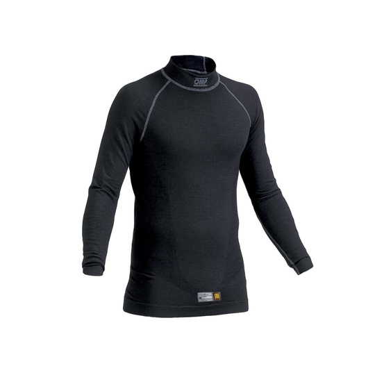 Camiseta interior de cuello alto OMP One MY20 negra (FIA)