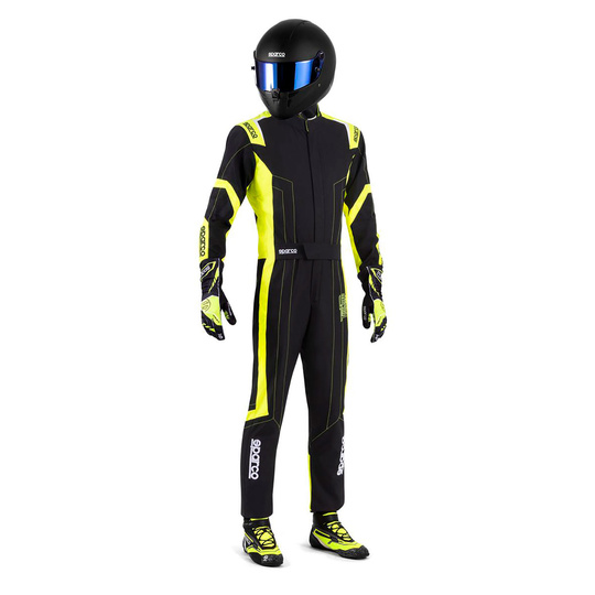 Sparco Thunder Kids Race Suit Black/Yellow (FIA)