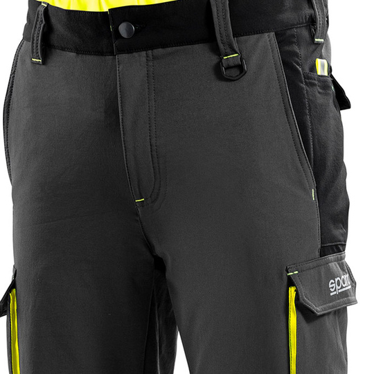 Pantalon Sparco Tech gris/jaune