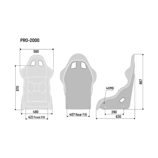 Asiento baquet Sparco PRO 2000 QRT MY20 (FIA)