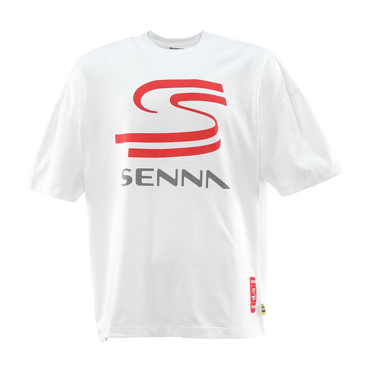 2025 Ayrton Senna F1 Collection Mens Double S Oversize T-Shirt
