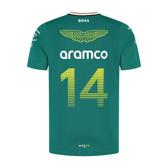 2025 Aston Martin Aramco F1 Mens Alonso Team T-Shirt