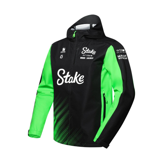 2025 Stake F1 Kick Sauber Hinwil Mens Team Rain Jacket