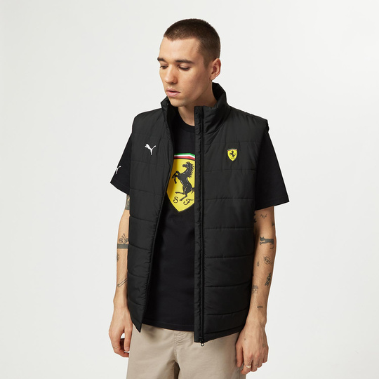 2024 Ferrari Italy F1 Mens Logo Gilet Black