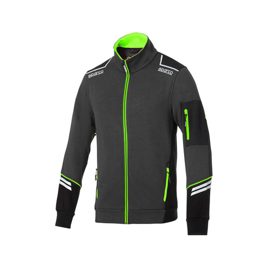 Sparco Tech Zip Sweatshirt Grey/Green