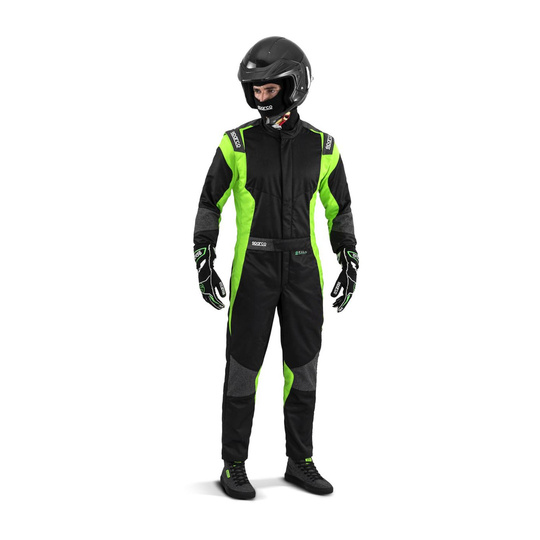 Combinaison Sparco Futura noire/verte (FIA)