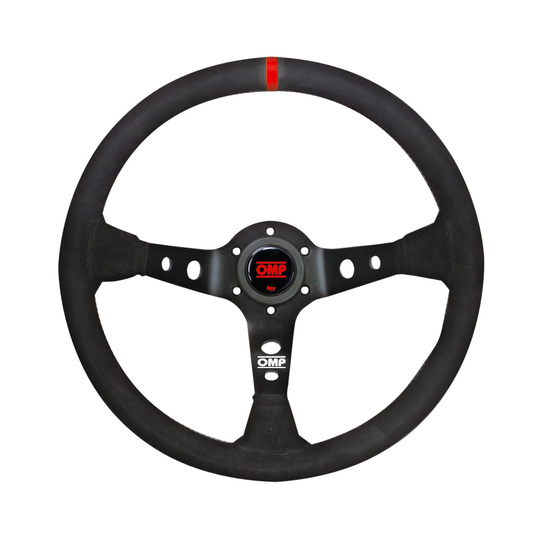 Volante OMP Corsica negro/rojo ante