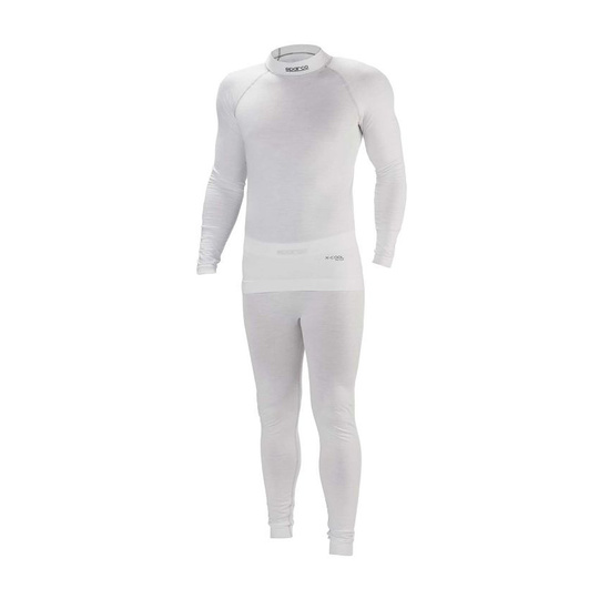 Camiseta interior de cuello alto Sparco Shield RW-9 blanca (FIA)