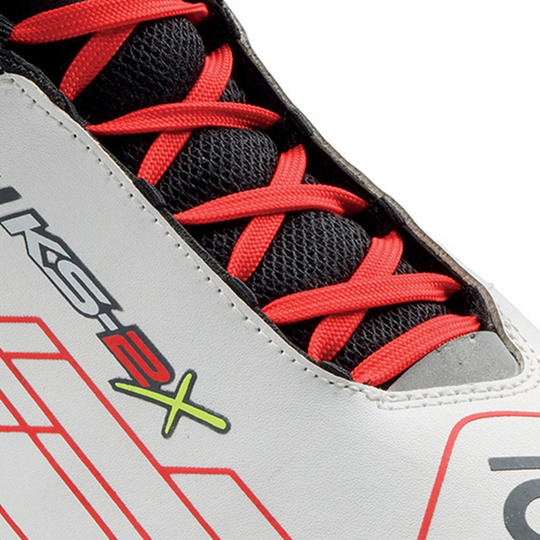 Chaussures enfant OMP KS-2X blanches/rouges (FIA)