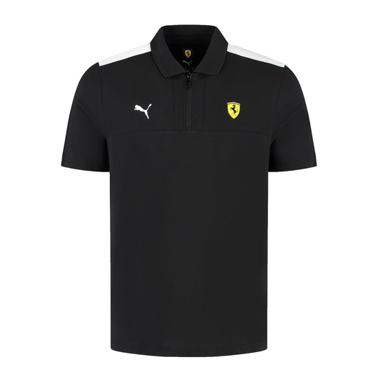 2025 Scuderia Ferrari F1 Men's Logo Polo Shirt black