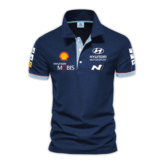  Hyundai Motorsport Men's Polo Shirt Team WRC Blue 