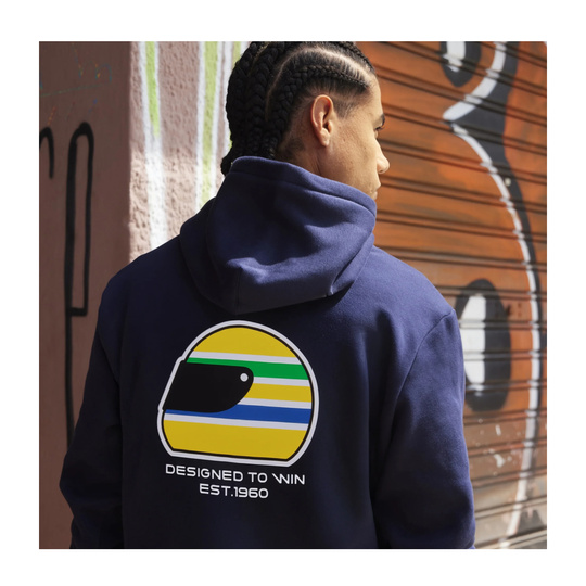2026 Ayrton Senna Collection Ayrton Senna Helmet Zip Hoodie