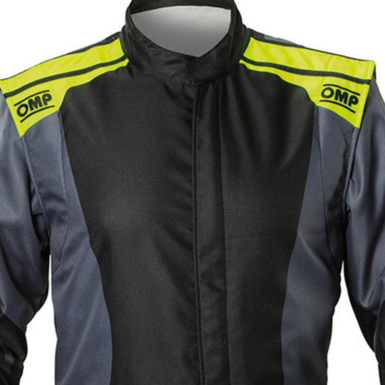 Mono de karting infantil OMP KS-2X Art negro/amarillo (FIA)
