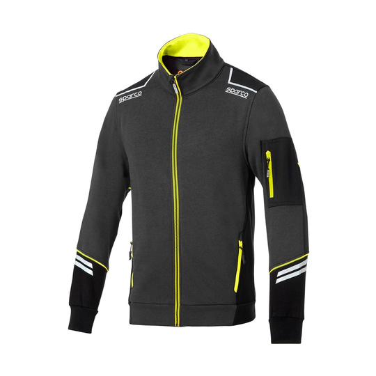 Sparco Tech Zip Sweatshirt Grey/Yellow