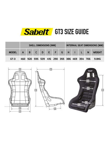 Sabelt GT-3 Racing Seat (FIA)