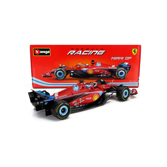 Coche a escala Scuderia Ferrari F1 Charles Leclerc 1:18 Miami SF24