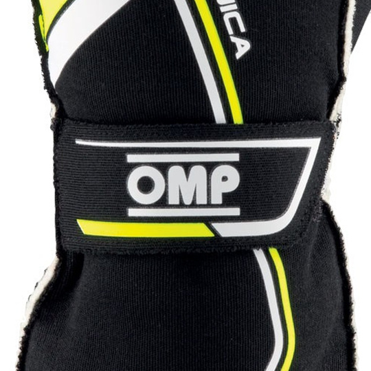 Gants OMP Tecnica MY21 noirs/jaunes (FIA)