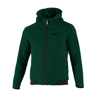 Sparco Italy Full Zip MY25 Mens Hooded Sweatshirt green