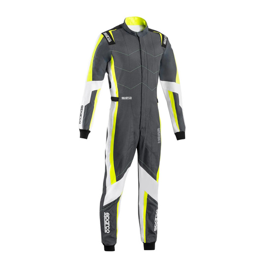 Combinaison karting Sparco Kerb grise/jaune (FIA)
