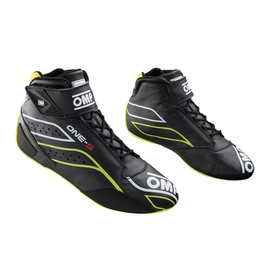 OMP Italy ONE-S MY20 Rally Shoes Black/Yellow (FIA homologation)