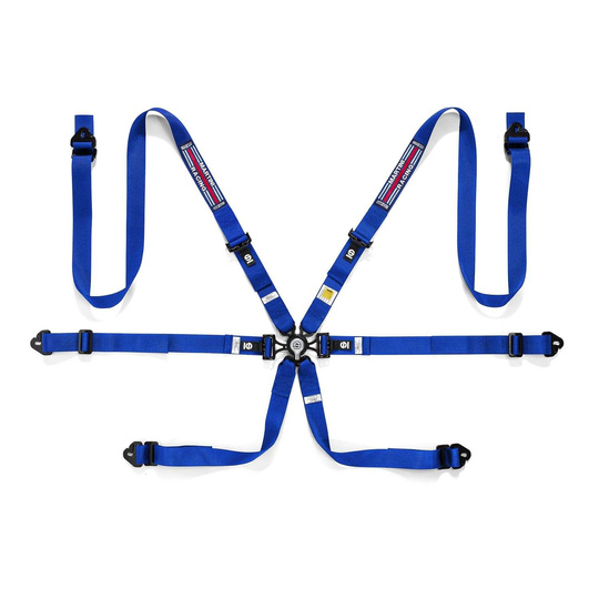Sparco Italy 04834HPD MARTINI 6 - points Safety Belts blue (FIA)