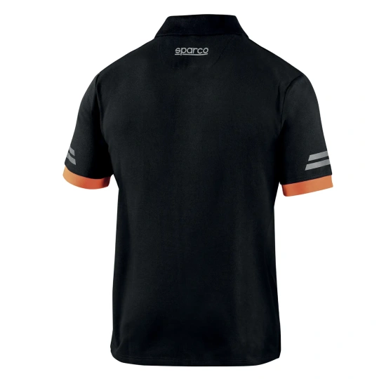 Polo Sparco Tech negro/naranja