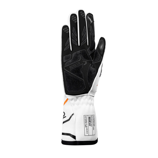 Sparco K-Tide+ 8877-2022 Racing Gloves White/Orange (FIA)