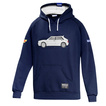 Sudadera con capucha Sparco Lancia HF Delta Integrale azul marino/blanca
