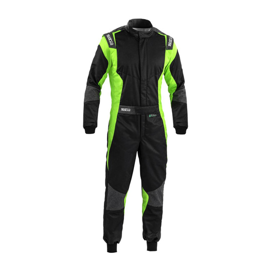 Combinaison Sparco Futura noire/verte (FIA)