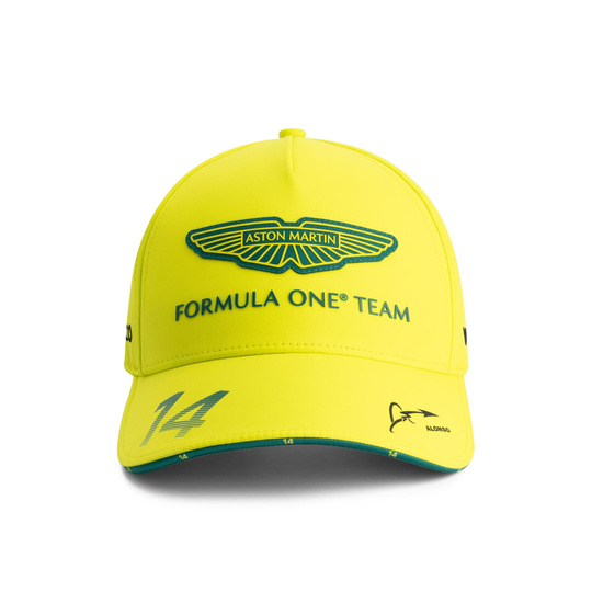 2025 Aston Martin Aramco F1 Mens Alonso Team Baseball Cap lime