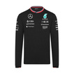 2024 Mercedes AMG Petronas F1 Men's Team Long Driver Black T-shirt