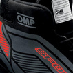 Botas OMP Sport MY22 negras/rojas (FIA)