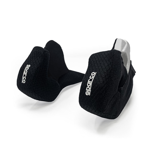 Sparco Italy cheek pads for open face helmets black