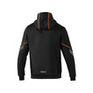 Sudadera con capucha y cremallera Sparco Tech negra/naranja