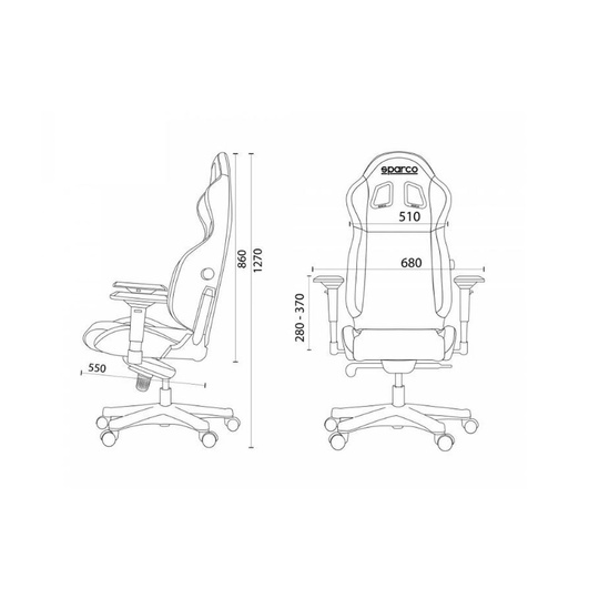 Fauteuil de bureau Sparco GRIP SKY noir-bleu