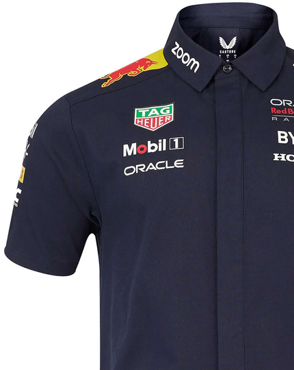 Chemise boutonnée de l'équipe Red Bull Racing 2024 pour hommes