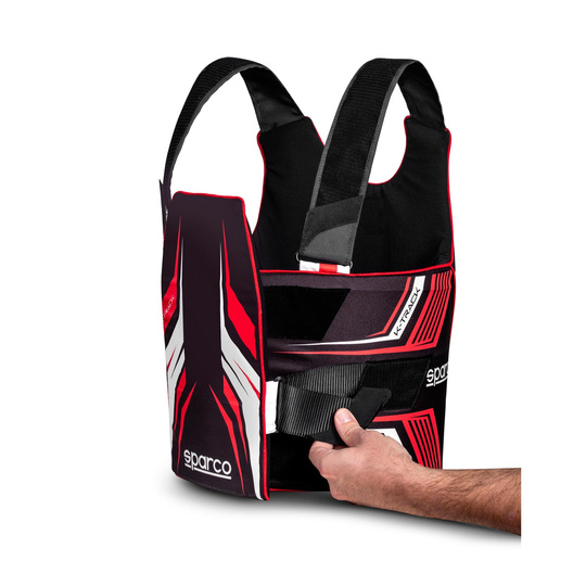Protector de costillas Sparco K-Track negro-rojo
