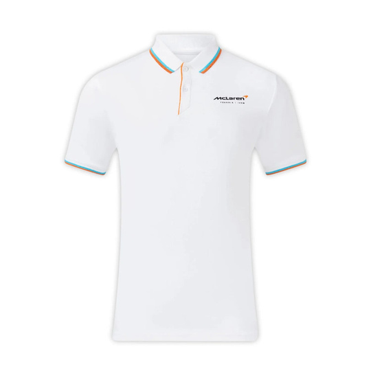 2025 McLaren F1 UK Mens Essentials polo shirt white