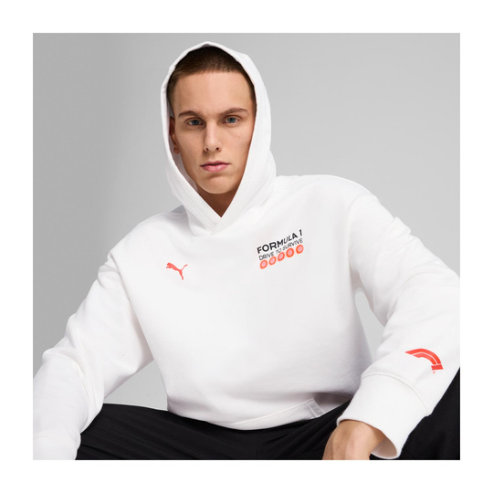 2025 Formula 1 Men's DTS Relaxed Hoodie White