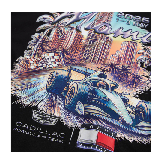 T-shirt Cadillac F1 Miami Graphic 2026 noir