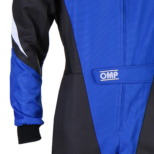 Combinaison karting OMP KS-3X noire/bleue (FIA)