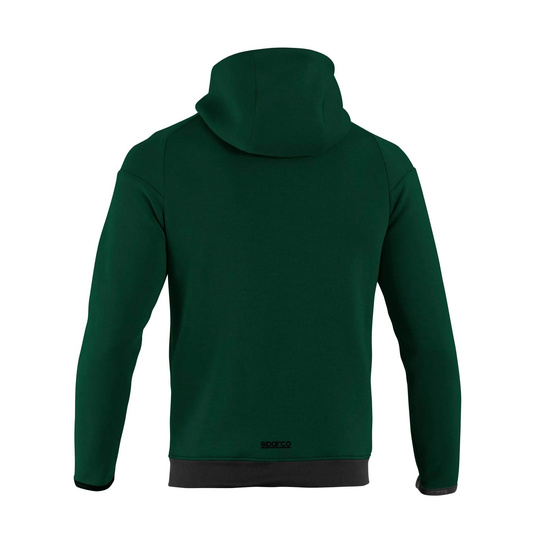Sudadera con capucha y cremallera Sparco Full Zip MY25 verde