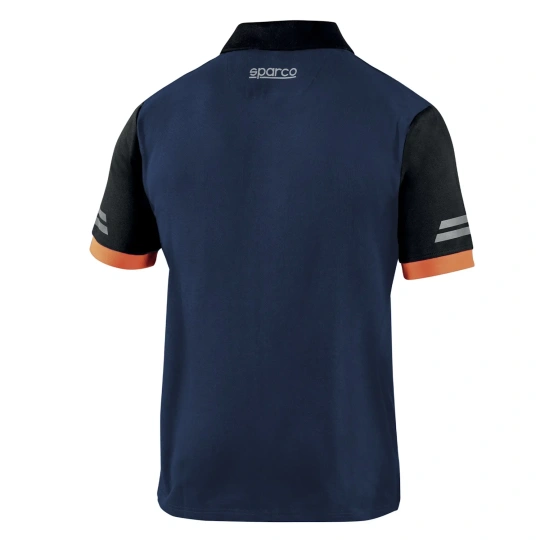 Polo Sparco Tech bleu marine/orange