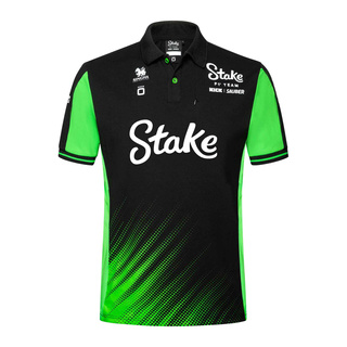 2025 Stake F1 Kick Sauber Hinwil Mens Team Polo Shirt 