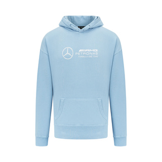 Men's Retro Hoodie Blue Mercedes AMG F1